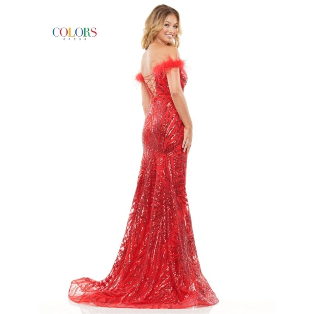 NEW Red Sequin prom/Pageant dress size 18 - Picture 2 of 9